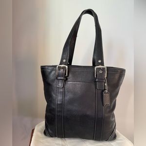 Coach Hampton 2006 Black Leather Tote Shoulder Bag
